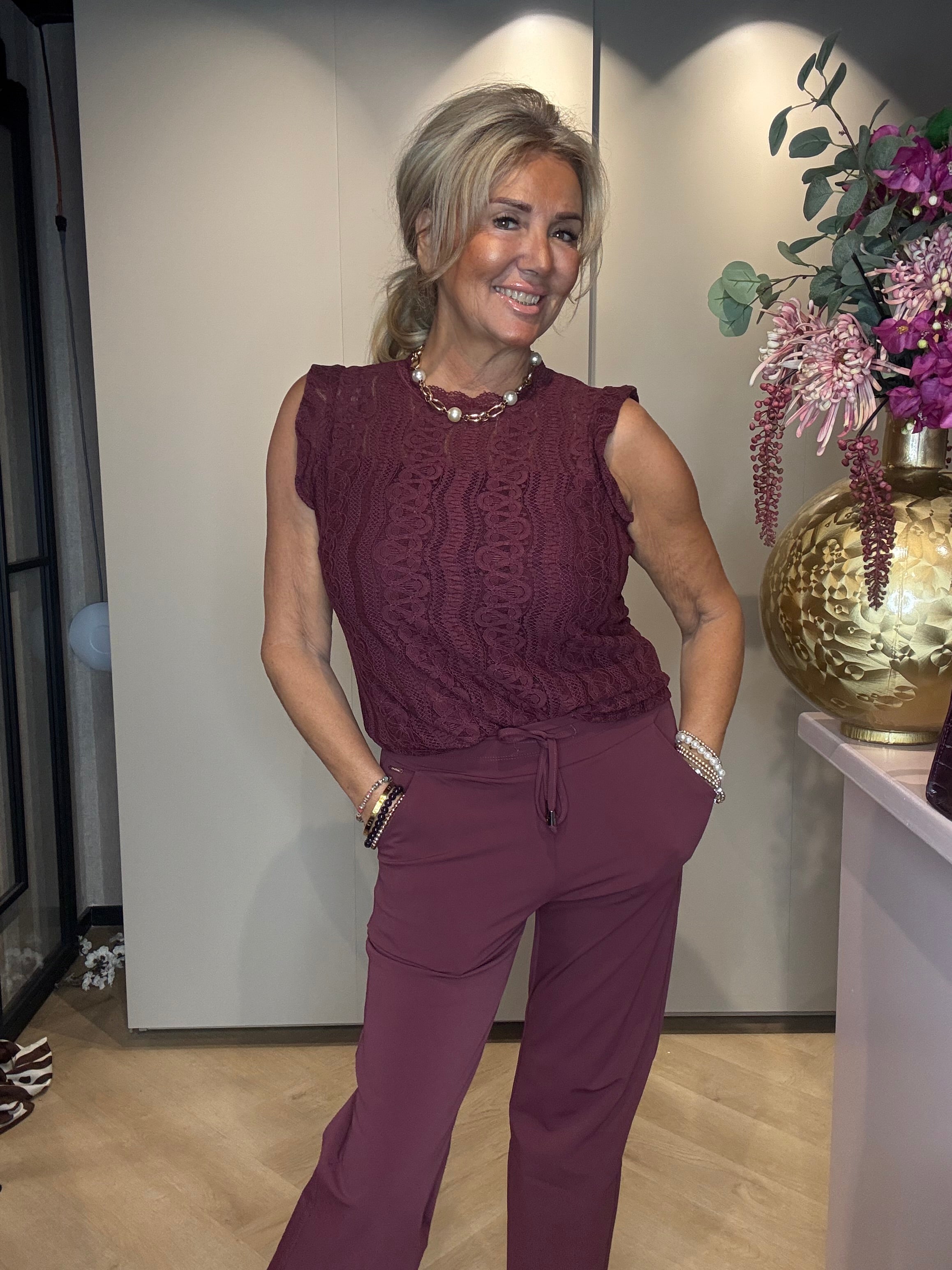 Mi Piace Top Burgundy Kant